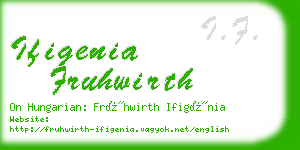 ifigenia fruhwirth business card